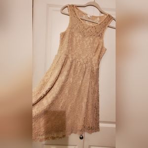 GARAGE, LACE DRESS BEIGE COLOR
